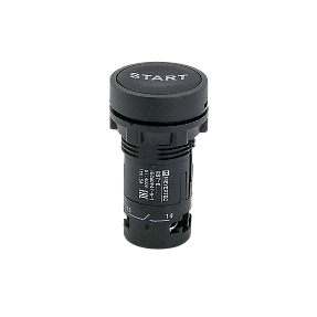 Кнопка плоская черная, маркировка "START", 1NO, IP54, пластик Meyertec MTB7-EA21861