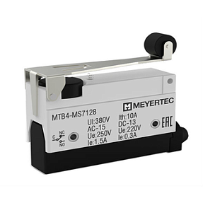 Выключатель концевой, IP54, рычаг с роликом укороченный Meyertec MTB4-MS7128