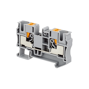 Клемма push-in проходная, 10 мм², серая Meyertec MTP-10