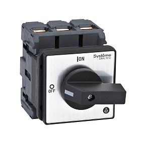 ВЫКЛЮЧАТЕЛЬ-РАЗЪЕДИНИТЕЛЬ 3P 80A IP54 С ЧЁРНОЙ РУКОЯТКОЙ НА ДВЕРЦУ 4 ВИНТАМИ