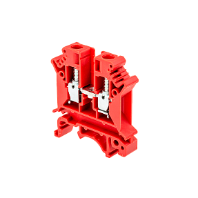 Клемма винтовая проходная, 6 мм², красная Meyertec MTU-6RD