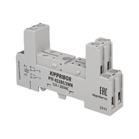 Колодка для реле промежуточного KIPPRIBOR PYF-022BE/2WH