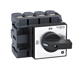 ВЫКЛЮЧАТЕЛЬ-РАЗЪЕДИНИТЕЛЬ 4P 100A IP54 С ЧЁРНОЙ РУКОЯТКОЙ НА ДВЕРЦУ 4 ВИНТАМИ