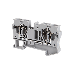 Клемма пружинная проходная, 6 мм², серая Meyertec MTS-6