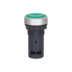 Кнопка плоская зеленая, маркировка "START", 1NO, IP65, пластик Meyertec MTB8-EA31601