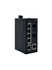 Неуправляемый промышленный коммутатор Ethernet, 6x10/100BaseT, 2x100BaseX SFP