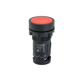 Кнопка плоская красная, 1NO+1NC, IP54, пластик Meyertec MTB7-EA45