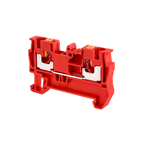 Клемма push-in проходная, 4 мм², красная Meyertec MTP-4RD