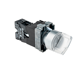 Переключатель с подсветкой, с фиксацией, 220V AC/DC, белый, 3 положения, 1NO, MeyerTec MTB2-BK3763