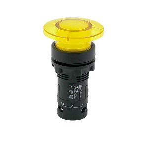 Кнопка грибовидная желтая с подсветкой, Ø40 мм, 1NO, 24V AC/DC, IP54, пластик Meyertec MTB7-EW45611