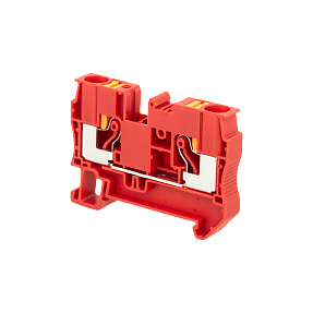 Клемма push-in проходная, 6 мм², красная Meyertec MTP-6RD