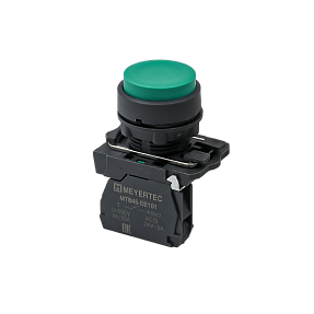 Кнопка выступающая зеленая,  1NO, IP65, пластик Meyertec MTB5-AL31