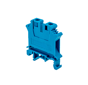 Клемма винтовая проходная, 6 мм², синяя Meyertec MTU-6BL