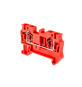 Клемма пружинная проходная, 4 мм², красная Meyertec MTS-4RD