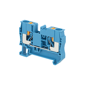Клемма push-in проходная, 6 мм², синяя Meyertec MTP-6BL