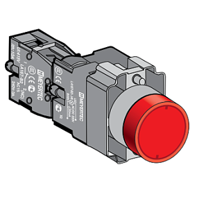 Кнопка с подсветкой красная 220V 1NC Meyertec MTB2-BW3463