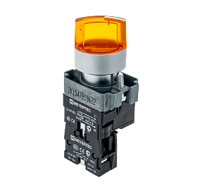 Переключатель с подсветкой, с фиксацией, 220V AC/DC, желтый, 2 положения, 1NO Meyertec MTB2-BK2563