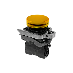 Лампа сигнальная желтая, 220V AС/DC, IP65, металл Meyertec MTB4-BV753