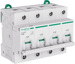 Systeme9 Автоматический выключатель (АВ) 27мм C 125A 4P 10 kA 400В