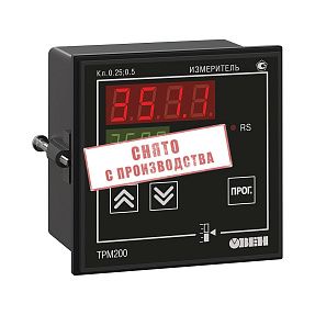 Измеритель двухканальный с интерфейсом RS-485 ОВЕН ТРМ200-Щ1