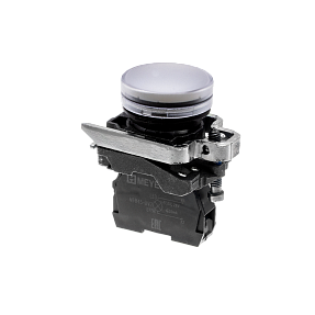 Лампа сигнальная белая, 24V AС/DC, IP65, металл Meyertec MTB4-BV711