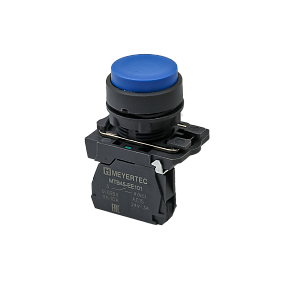 Кнопка выступающая синяя, 1NO, IP65, пластик Meyertec MTB5-AL61