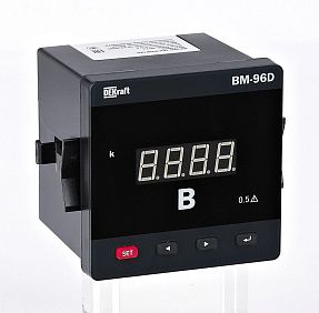 Вольтметр цифр. 72x72мм трехфазный, вх 600В, вых DO+RS485, LED-дисплей ВМ-72D