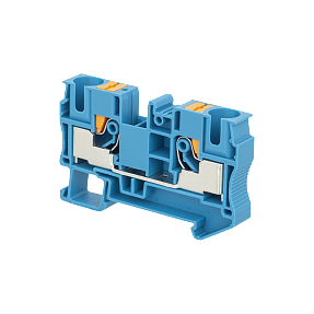 Клемма push-in проходная, 10 мм², синяя Meyertec MTP-10BL