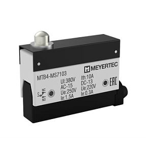 Выключатель концевой, IP54, плунжер укороченный Meyertec MTB4-MS7103