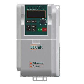 Преобразователь частоты Dekraft DEKV060 ПЧ-510-1PH-220В-0,4кВт-B DEKV060G0R4S2B