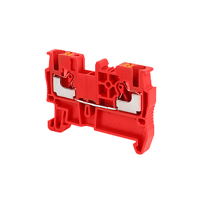 Клемма push-in проходная, 2.5 мм², красная Meyertec MTP-2.5RD