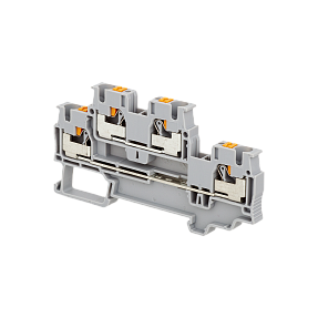 Клемма push-in двухуровневая, 4 мм² Meyertec MTP-D4