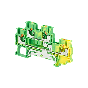 Клемма push-in двухуровневая, "Земля" 2.5 мм² Meyertec MTP-D2.5PE