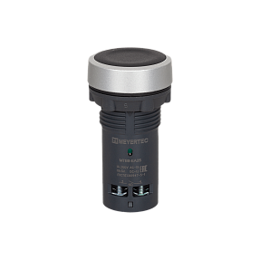 Кнопка плоская черная, 1NO+1NC, IP65, пластик Meyertec MTB8-EA25