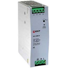 Блок питания на дин рейку 150 вт,Uвх ~ 220 В AC , Uвых - 24 В DC постоянного тока