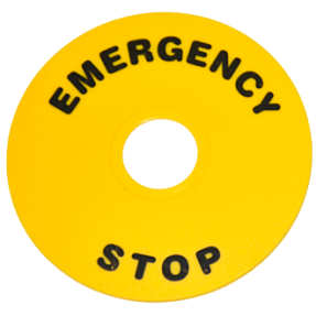 Табличка "Emergency Stop", размер 90 мм (2 шт. в комплекте) Meyertec MTB2-F12