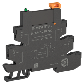 Модуль реле твердотельное, 220VAC и колодка Meyertec MSSR-2-220.ZD3