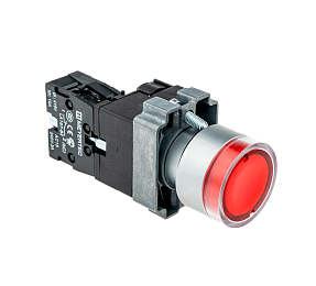 Кнопка с подсветкой красная 24V 1NC Meyertec MTB2-BW3461