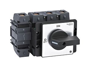 ВЫКЛЮЧАТЕЛЬ-РАЗЪЕДИНИТЕЛЬ 4P 175A IP40 С ЧЁРНОЙ РУКОЯТКОЙ НА ДВЕРЦУ 4 ВИНТАМИ