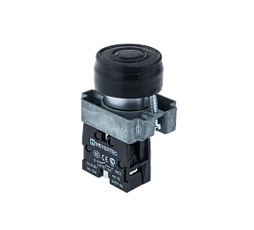 Кнопка в кожухе, черная 1NO Meyertec MTB2-BPZ112
