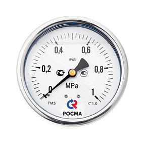 Манометр виброустойчивый Росма ТМ-520ТЭ.00(0-160кгс/см2)M20x1,5.1,0 готовый к гидрозаполнению