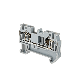 Клемма пружинная проходная, 4 мм², серая Meyertec MTS-4