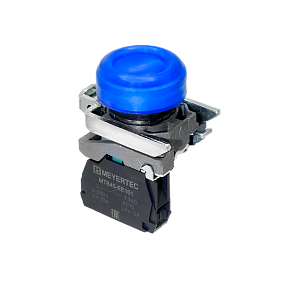 Кнопка синяя в кожухе, 1NO, IP66, металл Meyertec MTB4-BP61