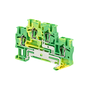 Клемма пружинная двухуровневая "Земля", 2.5 мм² Meyertec MTS-D2.5PE