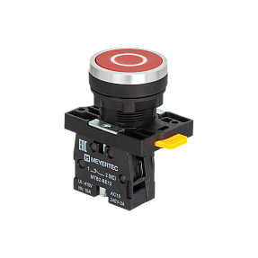 Кнопка плоская красная, маркировка "O", 1NC, IP54, пластик Meyertec MTB2-EA41582