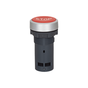 Кнопка плоская красная, маркировка "STOP", 1NC, IP65, пластик Meyertec MTB8-EA41622