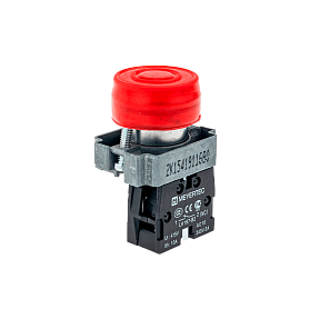 Кнопка в кожухе, красная 1NC Meyertec MTB2-BPZ124