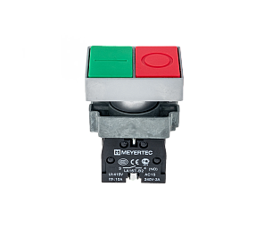 Кнопка двойная 1NO+1NC, плоский толкатель Meyertec MTB2-BLZ1583