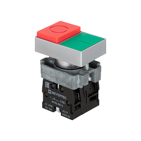 Кнопка двойная 1NO+1NC, выступающий толкатель Meyertec MTB2-BLZ1584