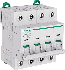 Systeme9 Автоматический выключатель (АВ) D 10A 4P 6kA 400В